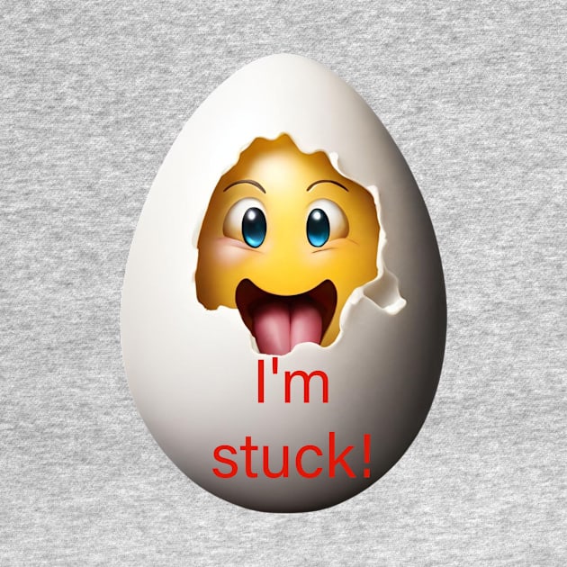 Emoji  stuck in egg by Diansbest 